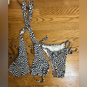 Black and White Bikini Set